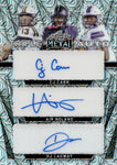 2024 CJ Carr Air Noland DJ Lagway Leaf Metal MOJO  TRIPLE AUTOGRAPH ROOKIE AUTO RC 2/9 #TA-2 Notre Dame Fighting Irish South Carolina Gamecocks Florida Gators