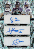 2024 CJ Carr Air Noland DJ Lagway Leaf Metal MOJO  TRIPLE AUTOGRAPH ROOKIE AUTO RC 2/9 #TA-2 Notre Dame Fighting Irish South Carolina Gamecocks Florida Gators