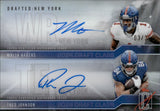 2024 Malik Nabers Theo Johnson Topps Signature Class DUAL SIGNATURE ROOKIE 3/25 AUTOGRAPH RC AUTO #DS-NY New York Giants