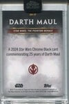 2024 Darth Maul Topps Chrome Black 25 YEARS OF DARTH MAUL ENCASED #DM-19