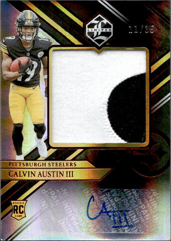 2022 Calvin Austin III Panini Limited ROOKIE PATCH AUTOGRAPH RC AUTO 11/35 #183 Pittsburgh Steelers