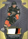 2021-22 Mason McTavish Upper Deck Engrained ROOKIE EBONY MEMORABILIA PATCH 6/15 RC #199 Anaheim Ducks