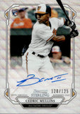 2019 Cedric Mullins Bowman Sterling WAVE REFRACTOR AUTOGRAPH ROOKIE 120/125 #BSRA-CM Baltimore Orioles
