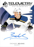 2024-25 Zachary Bolduc Upper Deck SP Authentic TELEMETRY AUTOGRAPH AUTO #T-ZB St. Louis Blues