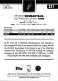 2025-26 Victor Wembanyama Topps Chrome X-FRACTOR #221 San Antonio Spurs