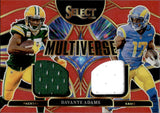 2025 Davante Adams Panini Select MULTIVERSE RED PRIZM DUAL JERSEY #MVJ-DAS Green Bay Packers Los Angeles Rams