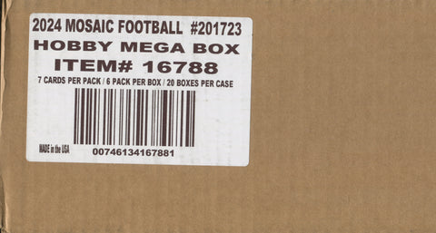 2024 Panini Mosaic Football Hobby, 20 Mega Box Case (Camo Red Parallels!)