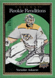 2023-24 Yaroslav Askarov Upper Deck Trilogy ROOKIE RENDITIONS GREEN 30/99 RC #RR-4 Nashville Predators