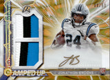 2024 Jonathon Brooks Topps Resurgence AMPED UP GOLD ROOKIE PATCH AUTOGRAPH AUTO RC 8/50 #AU-JB Carolina Panthers