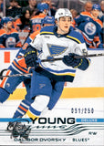 2025-26 Dalibor Dvorsky Upper Deck Series 1 DELUXE YOUNG GUNS ROOKIE 51/250 RC #226 St. Louis Blues
