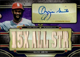 2024 Ozzie Smith Topps Triple Threads AUTOGRAPH RELIC AMETHYST 2/27 GAME-USED MEMORABILIA BAT AUTO #TTAR-OS1 St. Louis Cardinals
