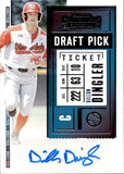 2020 Dillon Dingler Panini Contenders DRAFT PICK TICKET AUTOGRAPH AUTO #DPT2-DD Ohio State Buckeyes