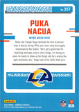 2023 Puka Nacua Panini Donruss YELLOW ROOKIE RC #357 Los Angeles Rams