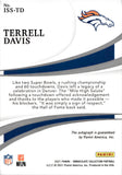2021 Terrell Davis Panini Immaculate Collection SHADOWBOX SIGNATURES 1/1 ONE OF ONE AUTOGRAPH AUTO #ISS-TD Denver Broncos