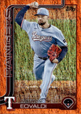 2025 Nathan Eovaldi Topps SERIES ONE ORANGE SPARKLE FOIL 16/25 #130 Texas Rangers