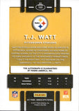 2017 T.J. Watt Panini Donruss Optic BRONZE PRIZM ROOKIE AUTO RC AUTOGRAPH #122 Pittsburgh Steelers