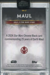 2024 Darth Maul Topps Chrome Black 25 YEARS OF DARTH MAUL ENCASED #DM-17