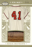 2025 Eddie Mathews Leaf Lumber GAME-USED BAT PRIME 2/5 #GLP-42 Milwaukee Braves