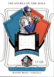 2021 Randy Moss Panini National Treasures TREASURES OF THE HALL JERSEY 57/99 #HALL-RM Minnesota Vikings