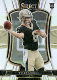 2025 Tyler Shough Panini Select PREMIER LEVEL SILVER PRIZM ROOKIE RC #141 New Orleans Saints