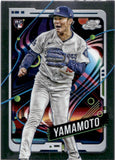 2024 Yoshinobu Yamamoto Topps Cosmic Chrome ROOKIE RC #125 Los Angeles Dodgers 1