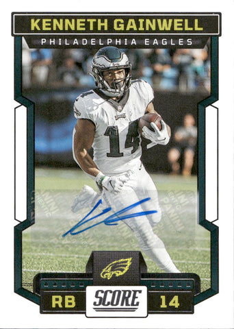 2023 Kenneth Gainwell Panini Score AUTOGRAPH AUTO #246 Philadelphia Eagles