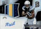 2017 Mike Williams Panini Spectra ROOKIE PATCH AUTO 80/99 RC AUTOGRAPH #222 Los Angeles Chargers