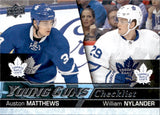 2016-17 Auston Matthews William Nylander Upper Deck SERIES ONE YOUNG GUNS CHECKLIST ROOKIE RC #250 Toronto Maple Leafs