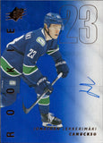 2024-25 Jonathan Lekkerimaki Upper Deck SPx ROOKIE BLUE AUTO 49/99 RC AUTOGRAPH #155 Vancouver Canucks