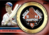 2012 Stan Musial Topps Series 1 COMMEMORATIVE GOLD PIN 1944 WORLD SERIES CHAMPIONS #GCP-SM St. Louis Cardinals