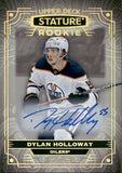2022-23 Dylan Holloway Upper Deck Stature ROOKIE AUTO 36/199 RC AUTOGRAPH #140 Edmonton Oilers