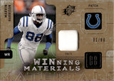 2009 Marvin Harrison Upper Deck SPx WINNING MATERIALS GAME-USED PATCH 1/99 #W-MH Indianapolis Colts