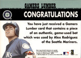 2000 Alex Rodriguez Fleer GAMERS LUMBER GAME-USED BAT Seattle Mariners