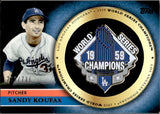 2012 Sandy Koufax Topps SERIES 1 COMMEMORATIVE GOLD PIN 298/736 #GCP-SK Los Angeles Dodgers