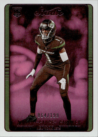 2022 Ahmed "Sauce" Gardner Panini Chronicles STUDIO PINK ROOKIE 061/199 RC #STU33 New York Jets