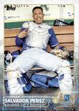 2015 Salvador Perez Topps SERIES 1 DUGOUT SP PHOTO VARIATION #39 Kansas City Royals