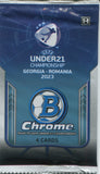 2022 Bowman Chrome Road to UEFA Under 21 European Championship Soccer Hobby, Pack *RELEASES 11/15*