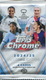 2024-25 Topps UEFA Women's Champions League Chrome Soccer Hobby, Pack *RELEASES 1/2*