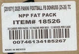 2025 Panini Donruss Football Jumbo Value Fat Pack, 12 Box Case