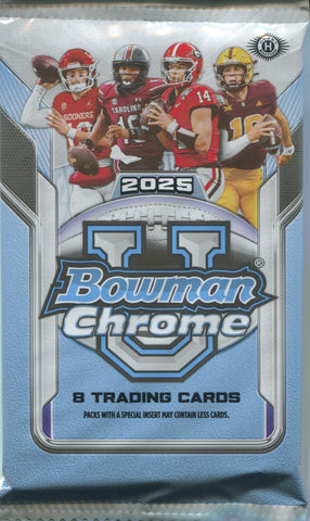 2025 Bowman Chrome University Football Jumbo, Pack *RELEASES 10/31*