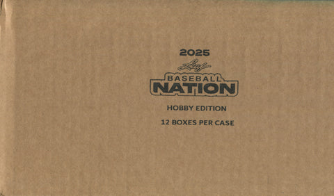 2025 Leaf Baseball Nation Hobby, 12 Box Case *RELEASES 9/10*