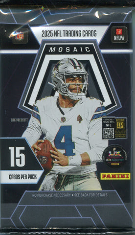 2025 Panini Mosaic Football Hobby, Pack *RELEASES 11/7*