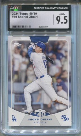 2024 Shohei Ohtani Topps 50/50 HOME RUN #40 CGC 9.5 #80 Los Angeles Dodgers 8275