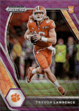 2021 Trevor Lawrence Panini Prizm Draft Picks PURPLE WAVE PRIZM ROOKIE RC #106 Clemson Tigers
