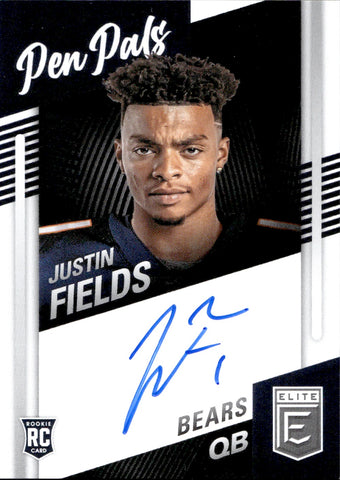 2021 Justin Fields Donruss Elite ROOKIE PEN PALS AUTO AUTOGRAPH RC #PPJF Chicago Bears