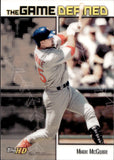 2001 Mark McGwire Topps HD THE GAME DEFINED #GD4 St. Louis Cardinals