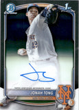 2025 Jonah Tong Bowman CHROME PROSPECT 1st BOWMAN AUTOGRAPH AUTO #CPA-JTO New York Mets