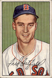 1952 Fred Hatfield Bowman #153 Boston Red Sox BV$30