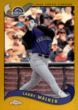 2002 Larry Walker Topps Chrome GOLD REFRACTOR #25 Colorado Rockies
