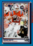 2025 Drake Maye Panini Donruss Optic AQUA PRIZM 202/349 #47 New England Patriots